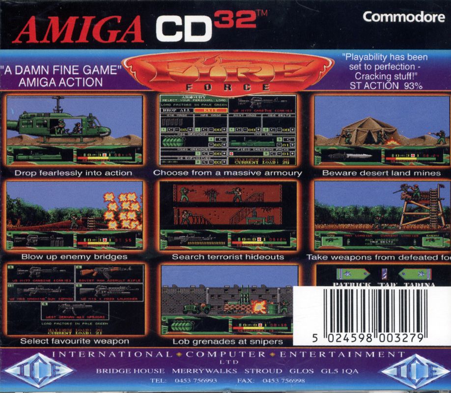 Fire Force box art for Amiga CD32